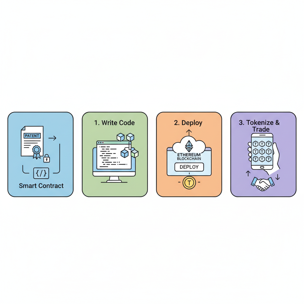 coding smart contract for patent tokenization on blockchain